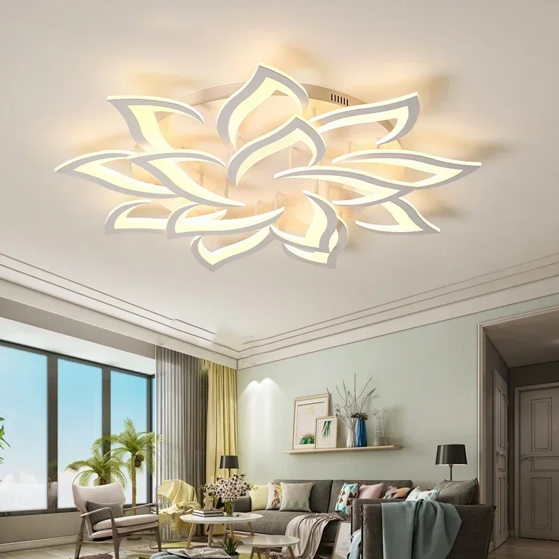 Interior Design Kitchen Modern - Designer LED Blütenblatt Kronleuchter Wohnzimmer Schlafzimmer