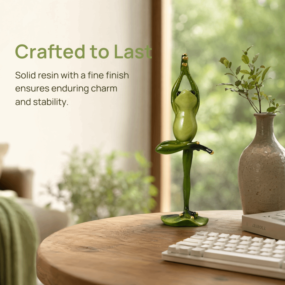 Interior Design Degree - Harz-Yoga-Posen-Figur: Amphibien-Ornament mit vier optionalen Posen